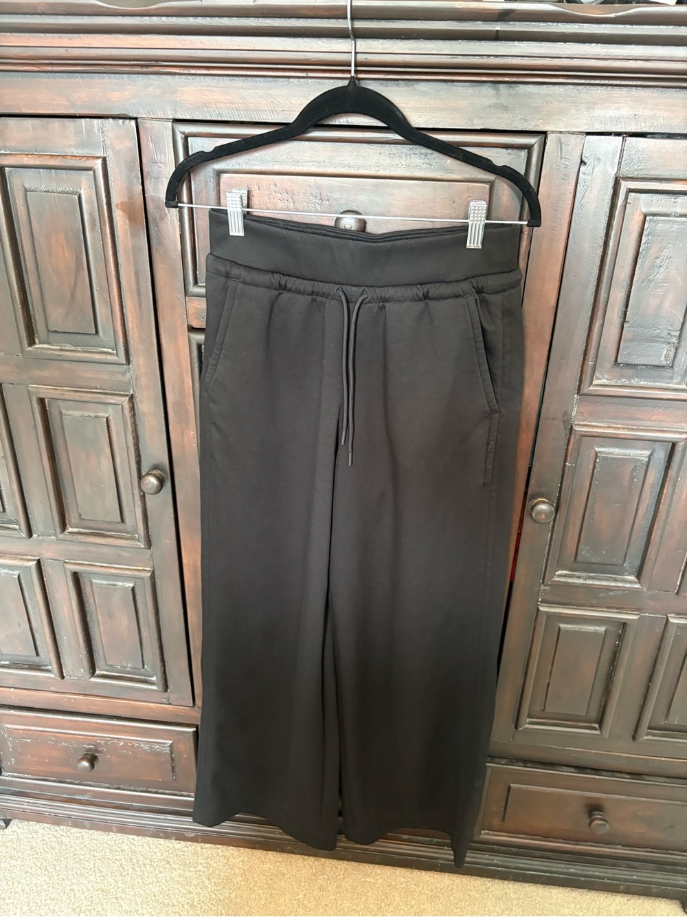 Athleta Black Wide-Leg Pull-On Pants